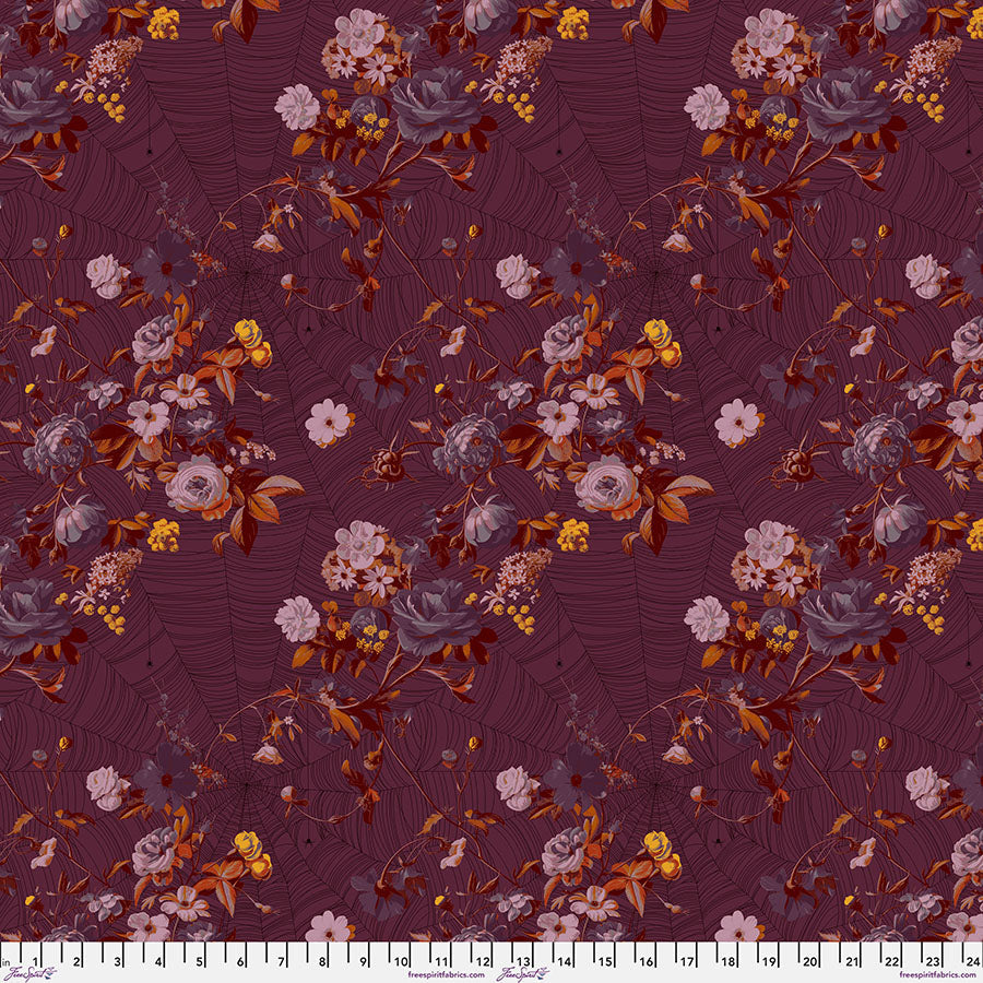 Enrapture - Vining - Cabernet - by Giucy Giuce with FreeSpirit Fabrics