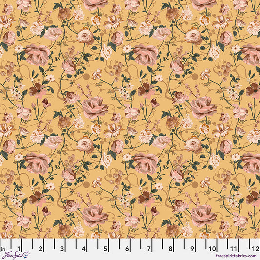Enrapture - Entwined - Canary - by Giucy Giuce with FreeSpirit Fabrics