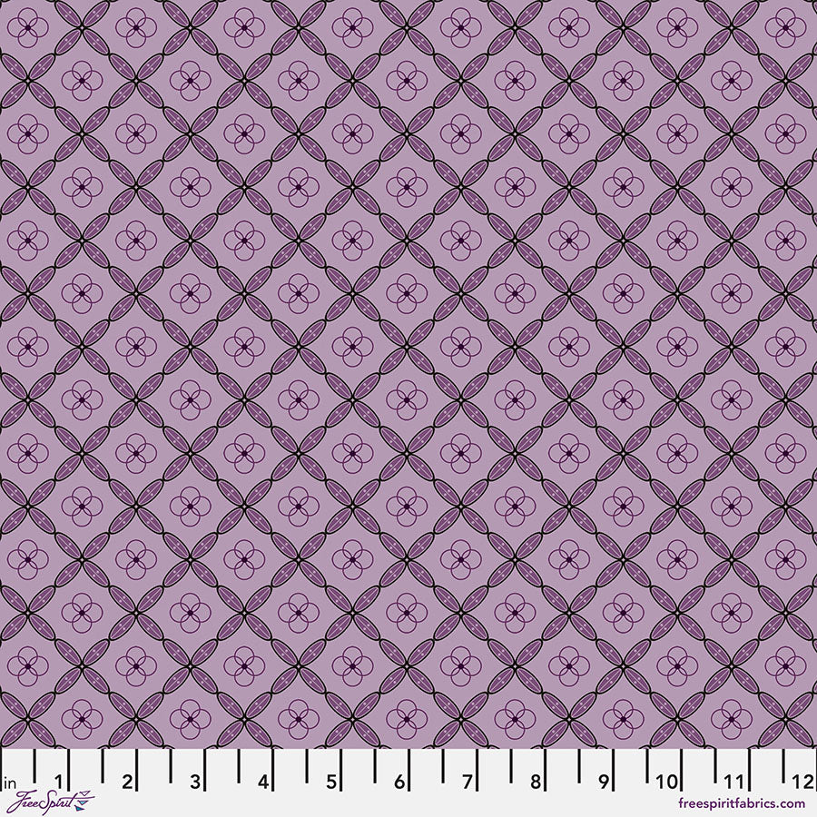 Enrapture - Tiles - Amethyst - by Giucy Giuce with FreeSpirit Fabrics