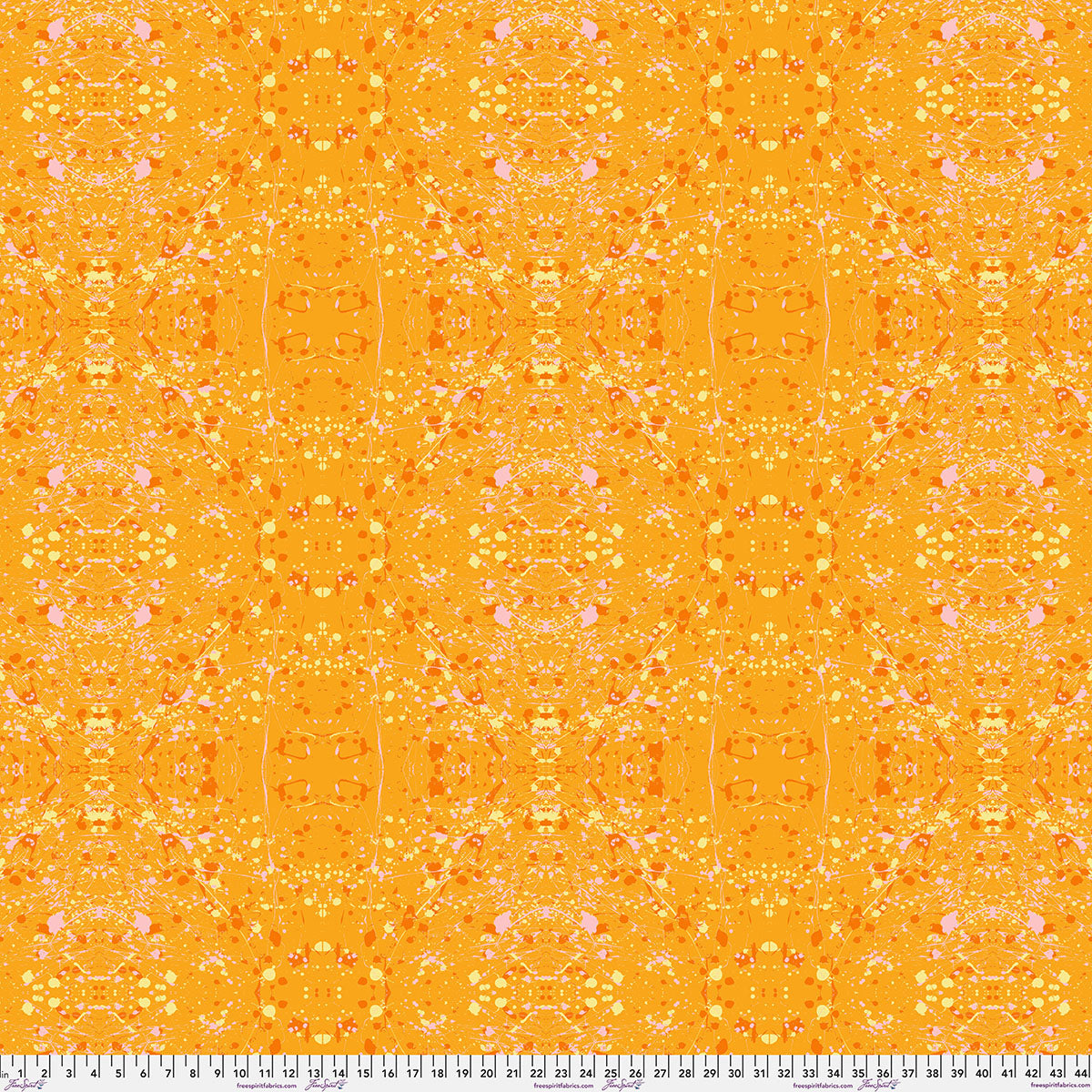 Hue - Rorschach in Persimmon - by Giucy Giuce with FreeSpirit Fabrics