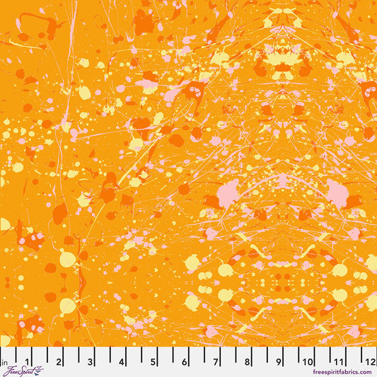 Hue - Rorschach in Persimmon - by Giucy Giuce with FreeSpirit Fabrics