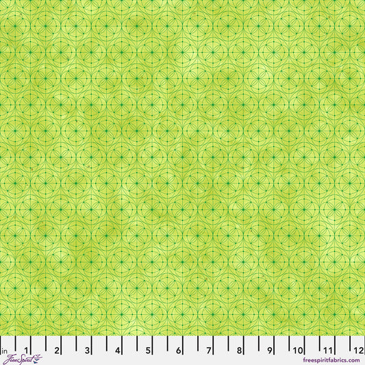 Hue - Geo in Lime - by Giucy Giuce with FreeSpirit Fabrics
