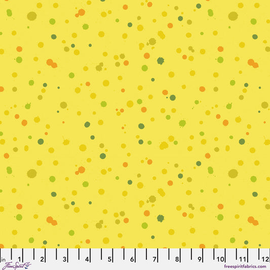 Hue - Drops in Canary - by Giucy Giuce with FreeSpirit Fabrics