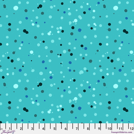 Hue - Drops in Peacock - by Giucy Giuce with FreeSpirit Fabrics