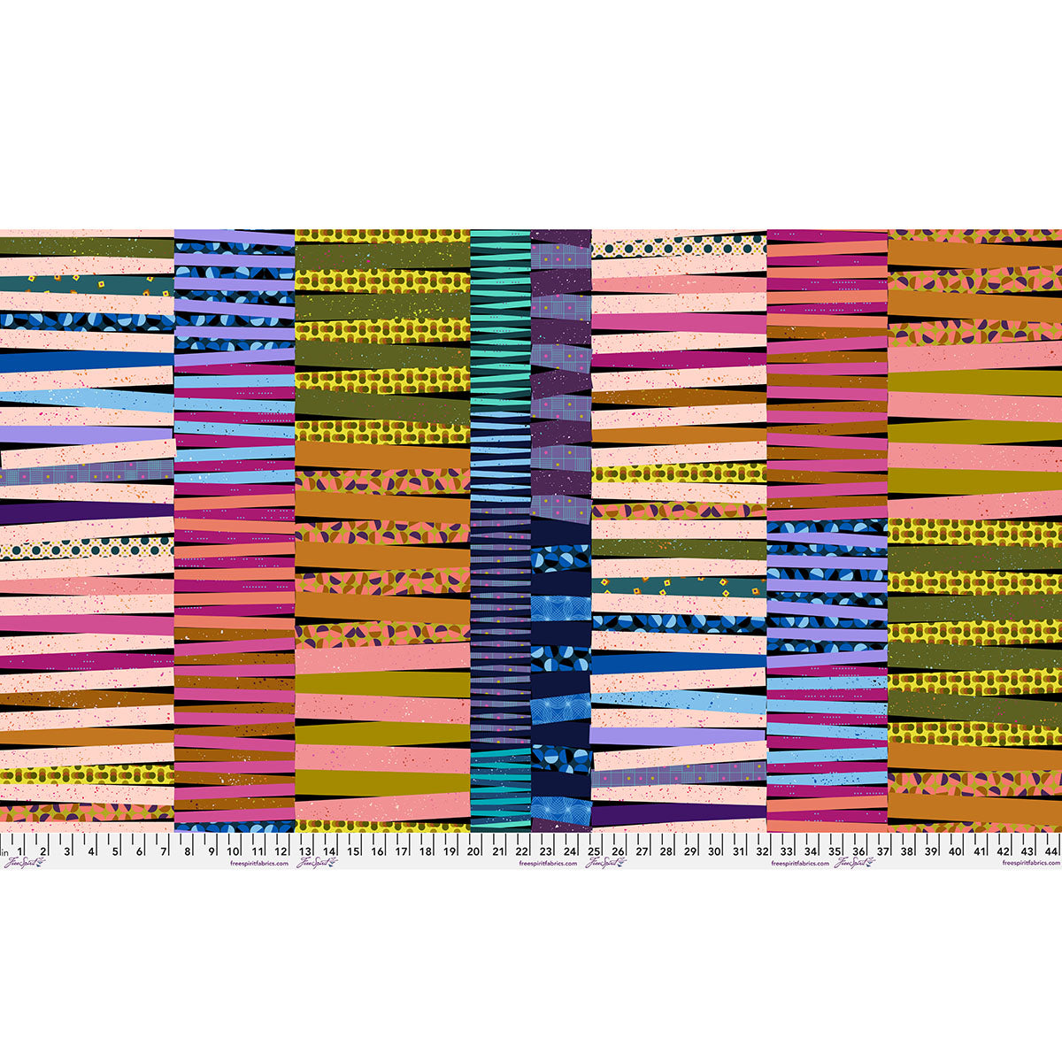 Tchotchkes - Sampler Stripe - by Giucy Giuce with FreeSpirit Fabrics