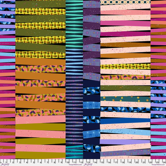 Tchotchkes - Sampler Stripe - by Giucy Giuce with FreeSpirit Fabrics