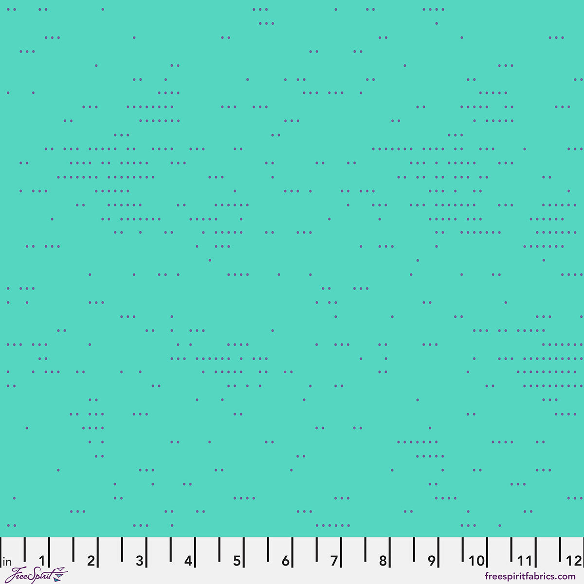 Tchotchkes - Dottie in Aquamarine - by Giucy Giuce with FreeSpirit Fabrics