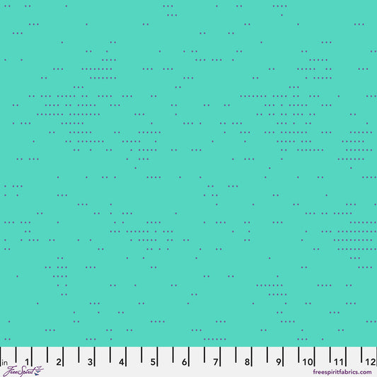 Tchotchkes - Dottie in Aquamarine - by Giucy Giuce with FreeSpirit Fabrics