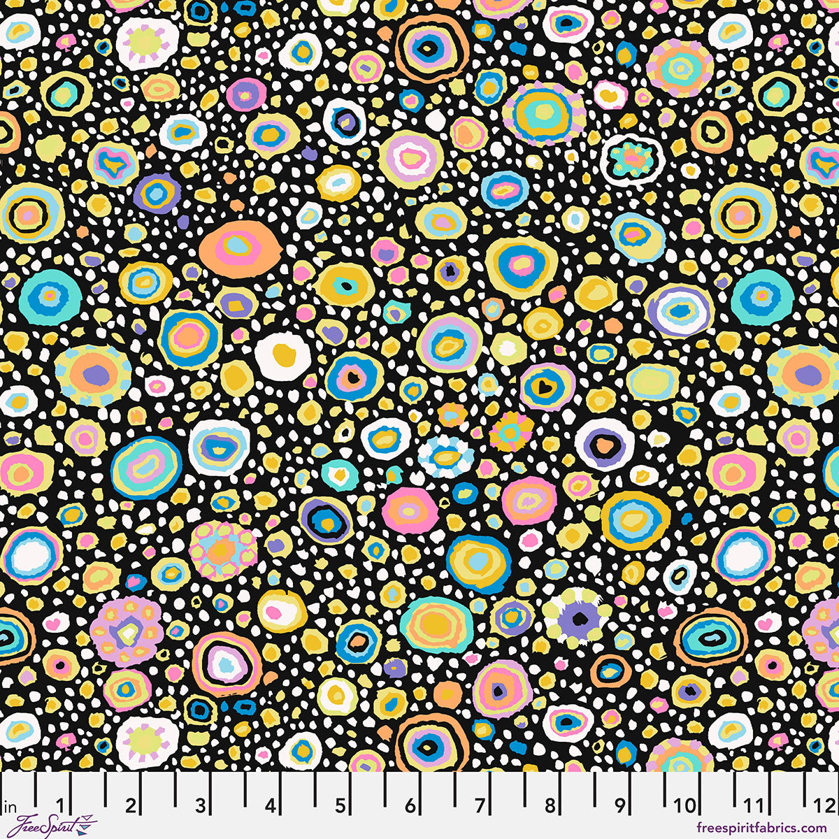 Ode to Roman Glass - Contrast - by Kaffe Fassett with FreeSpirit Fabrics - Black PWGP001.CONTRAST quilt fabric