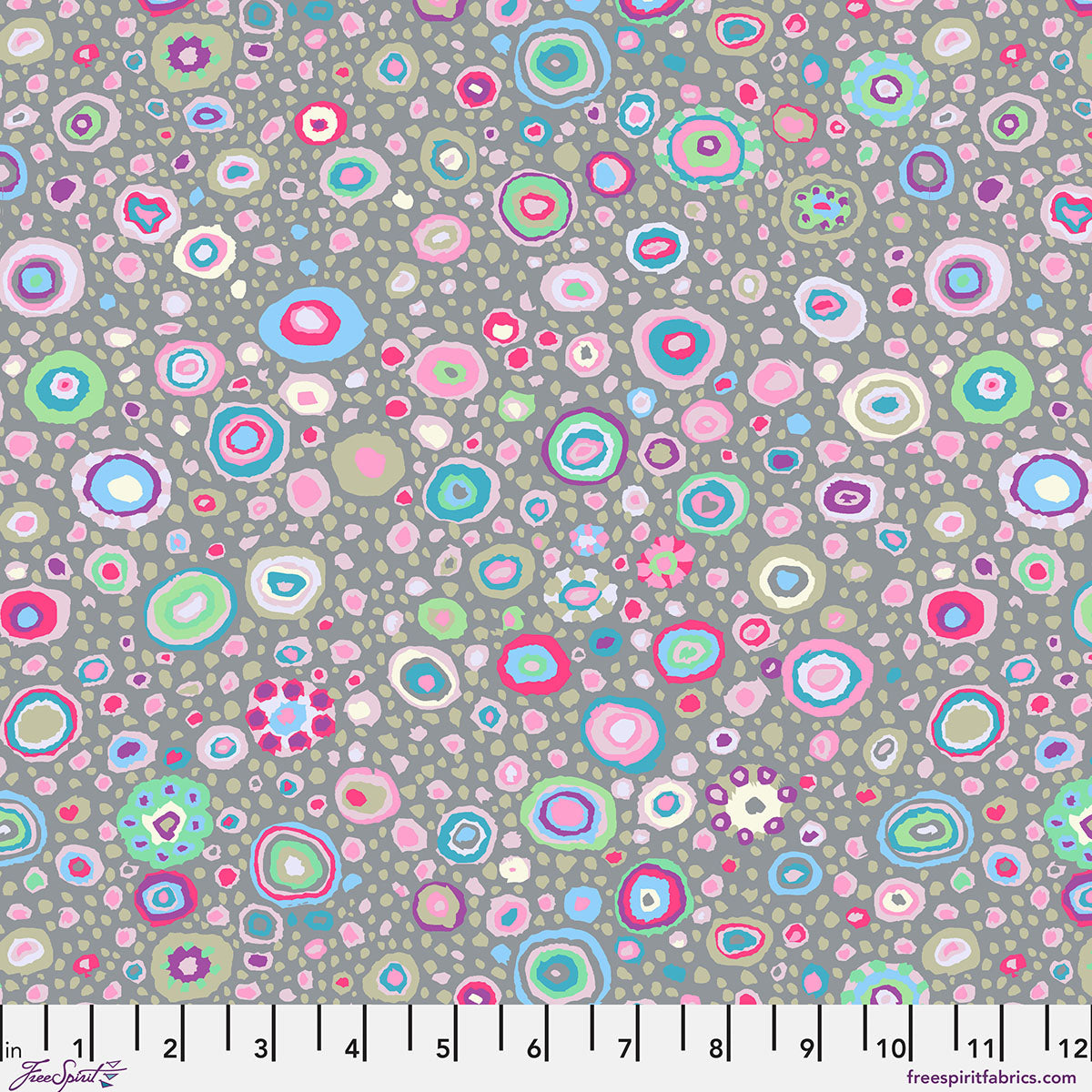 Ode to Roman Glass - Grey - by Kaffe Fassett with FreeSpirit Fabrics - Gray PWGP001.GREY quilt fabric