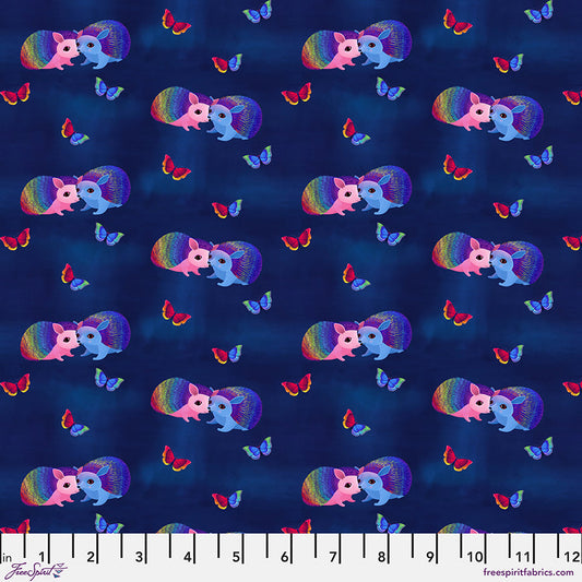 Love in the Wild – Love Bright - Navy (Half Yard Cut) – by Katy Tanis with FreeSpirit Fabrics