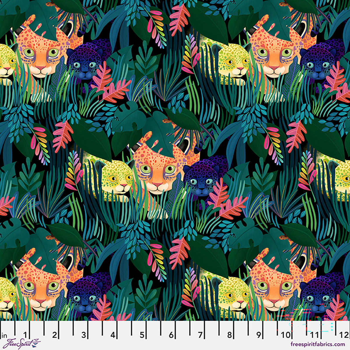 Love Under the Stars - Jaguar Prowl - by Katy Tanis with FreeSpirit Fabrics