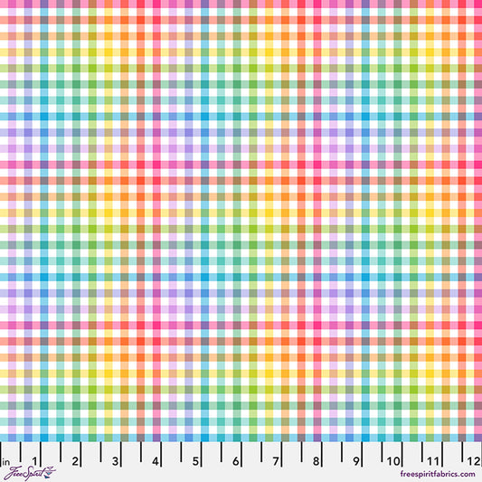Love Under the Stars - Rainbow Gingham - by Katy Tanis with FreeSpirit Fabrics