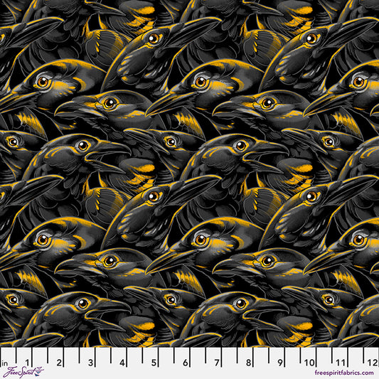 Chain Mail - Crows - by Club Hauer with FreeSpirit Fabrics