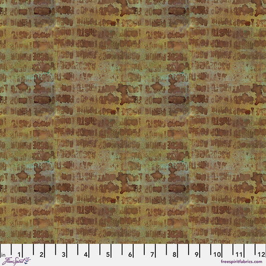 On Your Mark – Alphabet City - Rust (Half Yard Cut) – by Seth Apter with FreeSpirit Fabrics