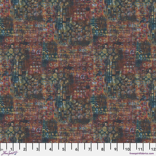 On Your Mark – Contours - Wine (Half Yard Cut) – by Seth Apter with FreeSpirit Fabrics
