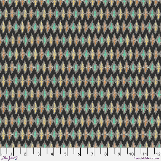 On Your Mark – Zigzag - Night (Half Yard Cut) – by Seth Apter with FreeSpirit Fabrics