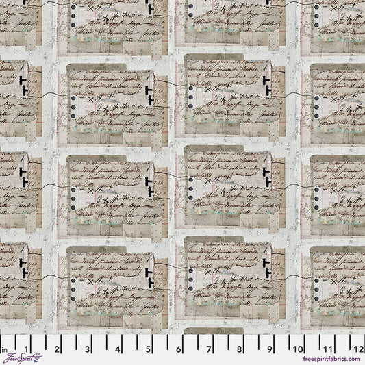 On Your Mark – Script - Paper (Half Yard Cut) – by Seth Apter with FreeSpirit Fabrics