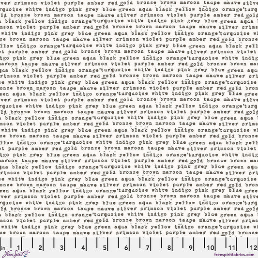 Stamped - Monochrome - Half Yard Cut - by Seth Apter with FreeSpirit Fabrics