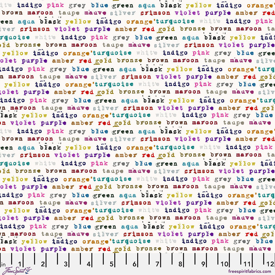 Stamped - Polychrome - Half Yard Cut - by Seth Apter with FreeSpirit Fabrics