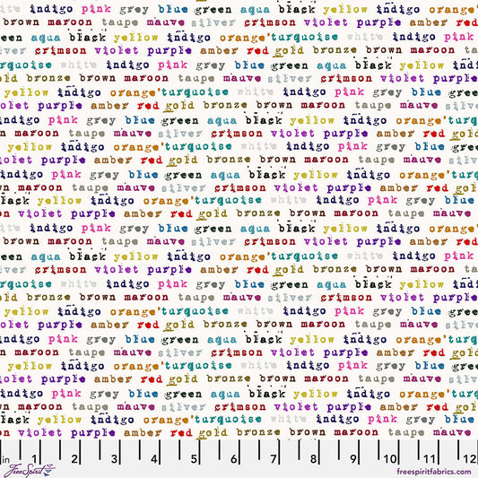 Stamped - Polychrome - Half Yard Cut - by Seth Apter with FreeSpirit Fabrics