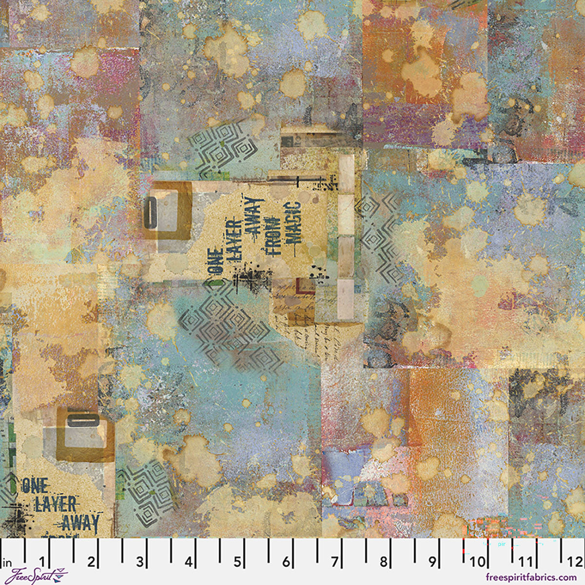 From Magic in Kaleidoscope, One Layer Away by Seth Apter for FreeSpirit Fabrics quilting cotton
