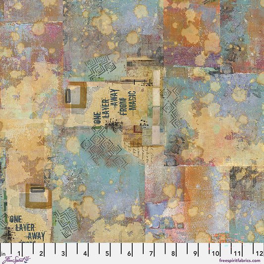 From Magic in Kaleidoscope, One Layer Away by Seth Apter for FreeSpirit Fabrics quilting cotton