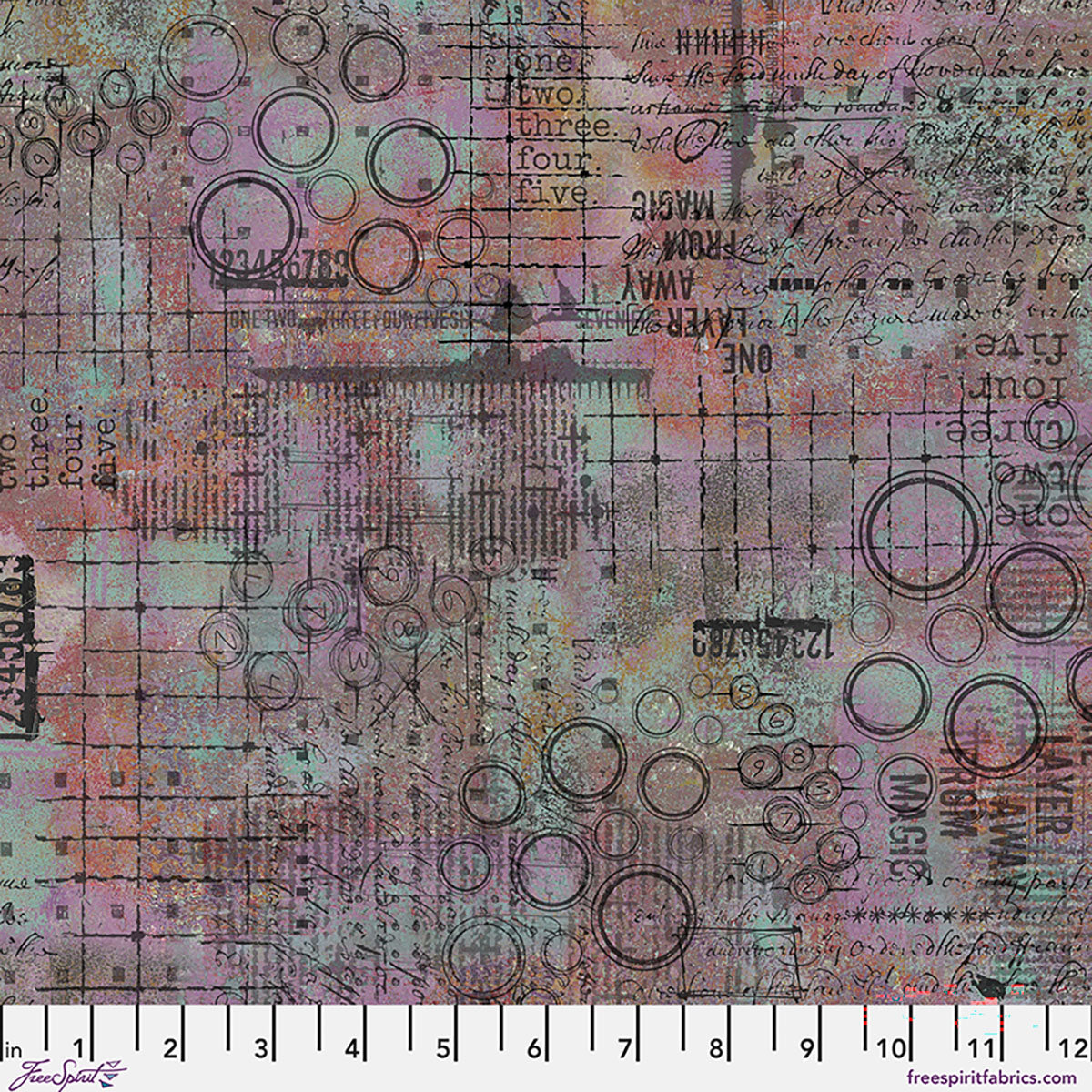 Overlay in Lilac, One Layer Away by Seth Apter for FreeSpirit Fabrics quilting cotton