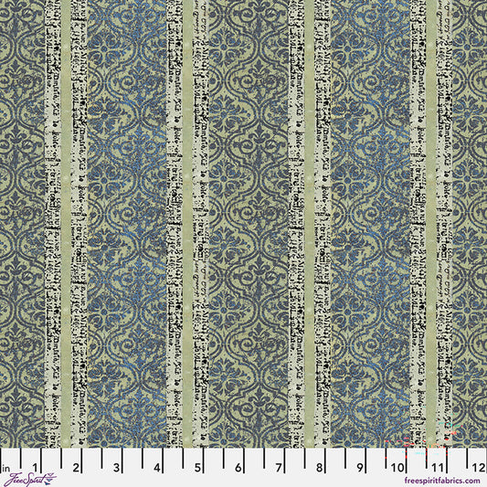 Text Tile in Sage, One Layer Away by Seth Apter for FreeSpirit Fabrics quilting cotton