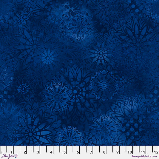 Textures - Medallions in Navy - by Sue Penn with Free Spirit Fabrics