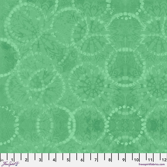 Textures - Rings in Mint - by Sue Penn with Free Spirit Fabrics