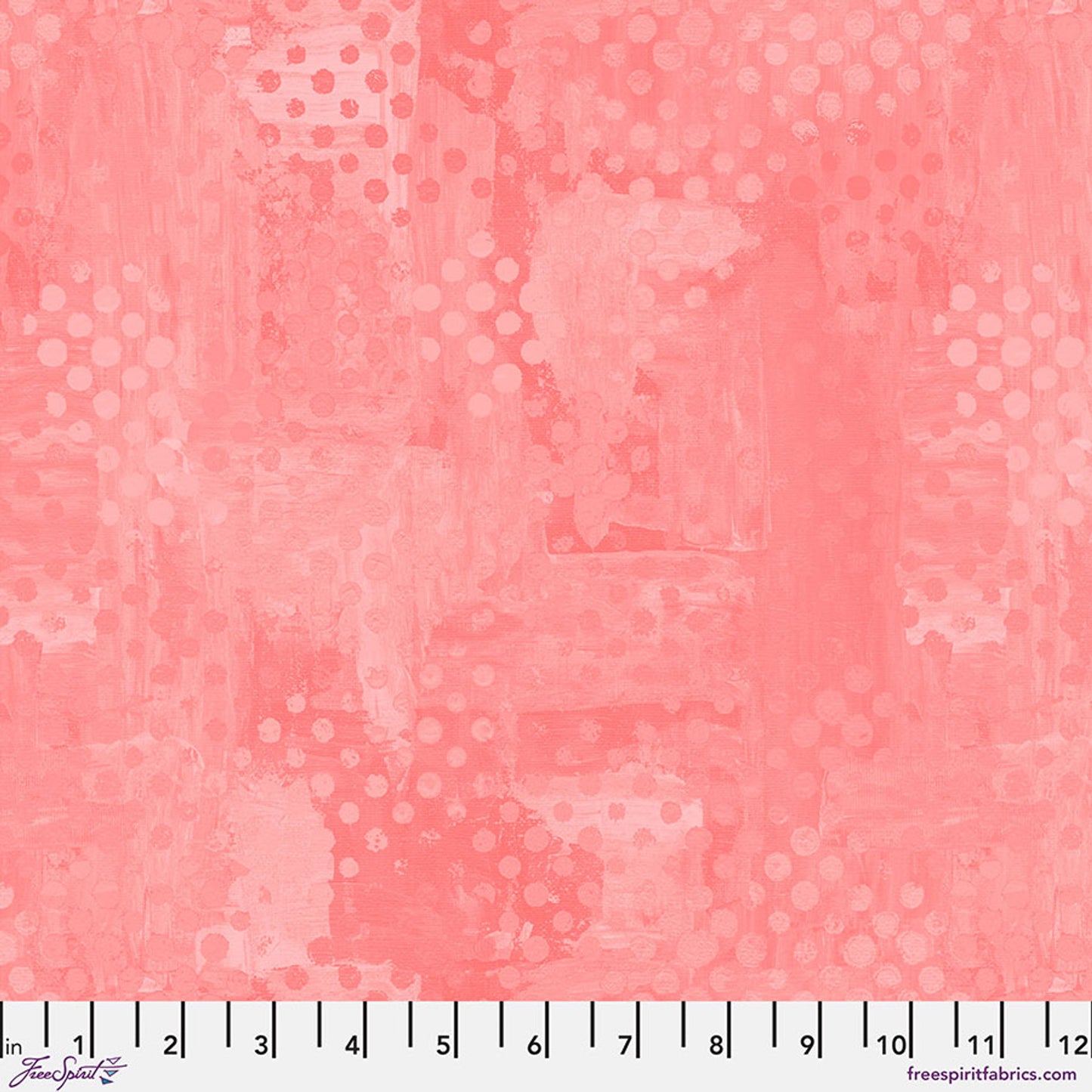 Textures - Freckles in Coral - by Sue Penn with Free Spirit Fabrics