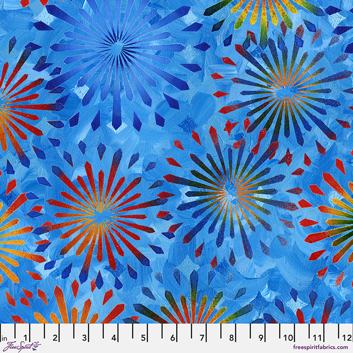 Fiesta print from Wings of Wonder quilting cotton fabric by Sue Penn for FreeSpirit Fabrics
