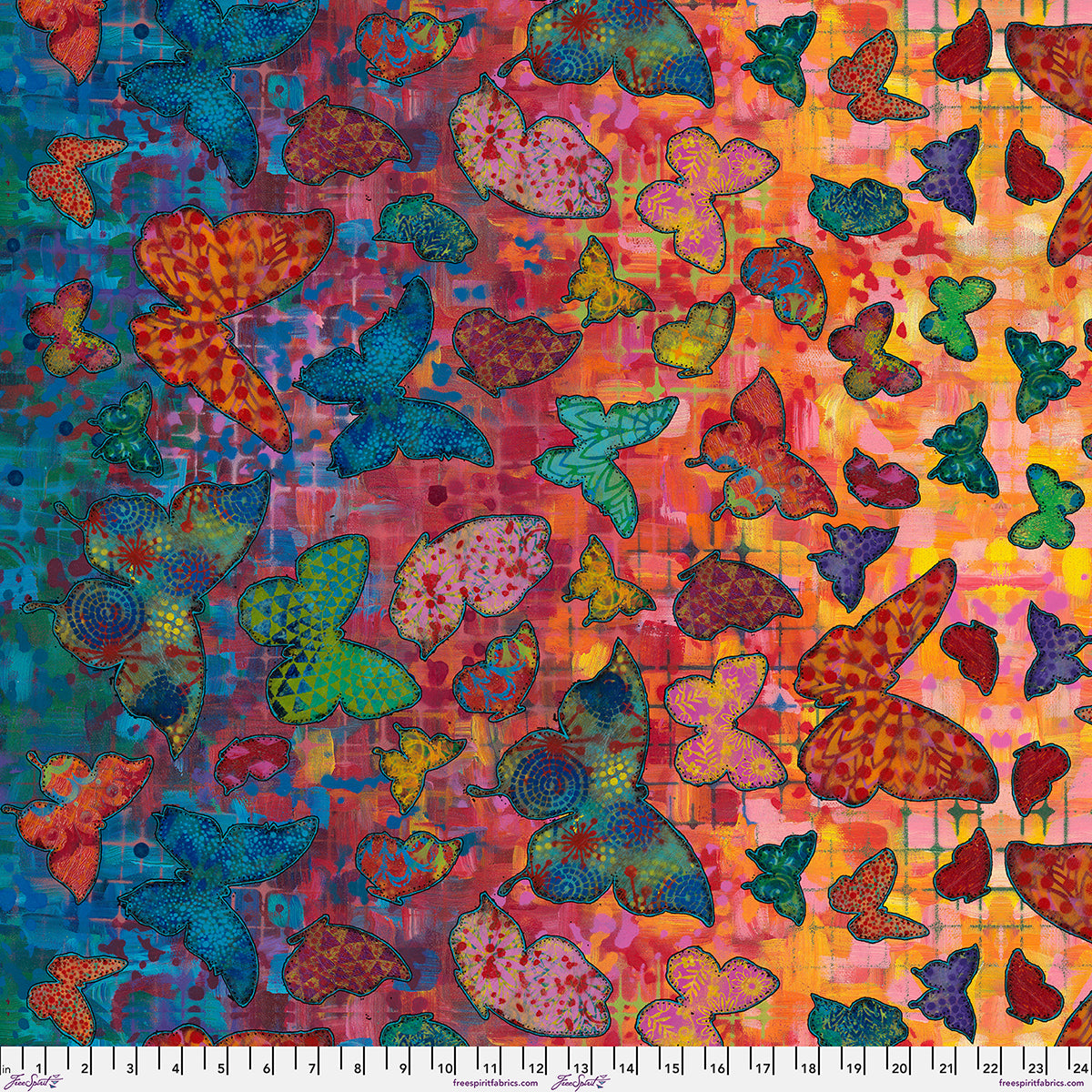 Wings print from Wings of Wonder quilting cotton fabric by Sue Penn for FreeSpirit Fabrics