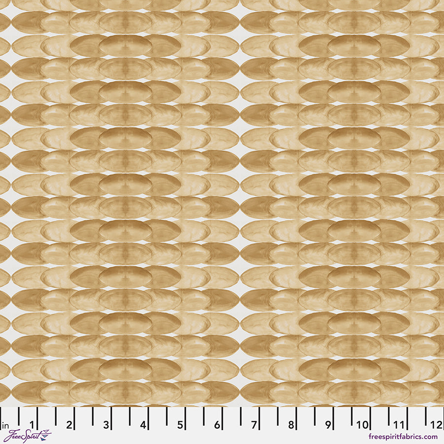 Golden Touch - Golden Coins - Gold (Half Yard Cut) by Sarah Sczepanski with Free Spirit Fabrics