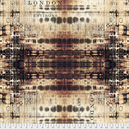 Abandoned - London Gridlock - Neutral (Half Yard Cut) - by Tim Holtz with Free Spirit Fabrics