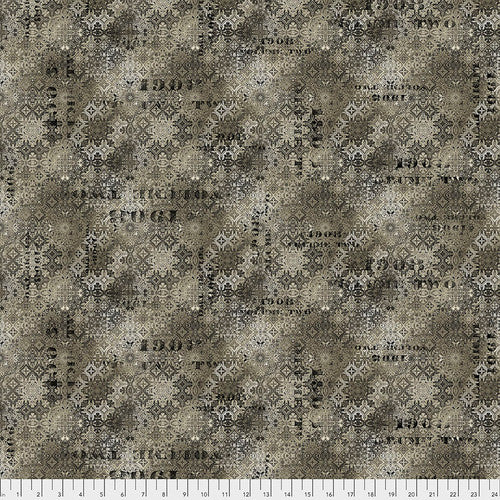 Abandoned - Faded Tile - Neutral - by Tim Holtz with Free Spirit Fabrics