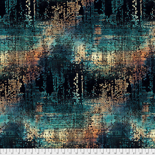 Abandoned - Fractured Mosaic - Indigo (Half Yard Cut) - by Tim Holtz with Free Spirit Fabrics