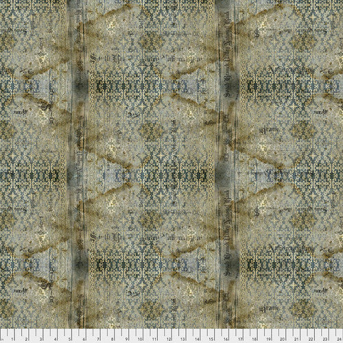 Abandoned - Stained Damask - Neutral - by Tim Holtz with Free Spirit Fabrics