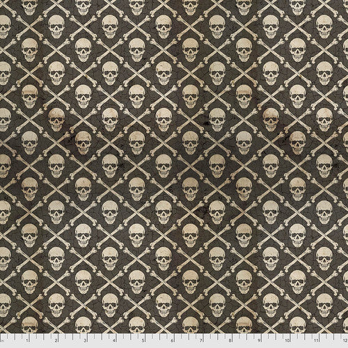 Foundations - Crossbones - Black from Tim Holtz with Free Spirit Fabrics