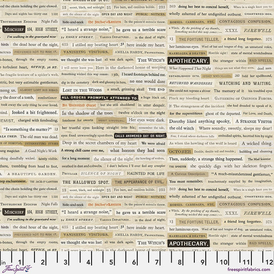 Laboratory - Creepy Clippings - Neutral from Tim Holtz with Free Spirit Fabrics