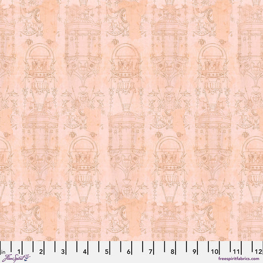 Eclectic Elements Palette Pink - Pink Toile (Half Yard Cut) by Tim Holtz with Free Spirit Fabrics