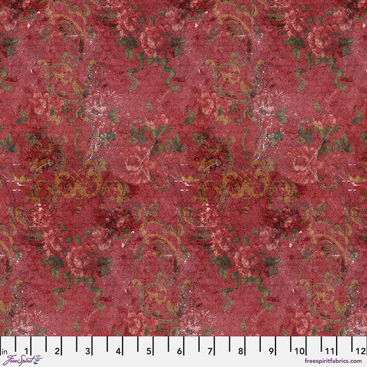 Eclectic Elements Palette Red - Tapestry (Half Yard Cut) by Tim Holtz with Free Spirit Fabrics