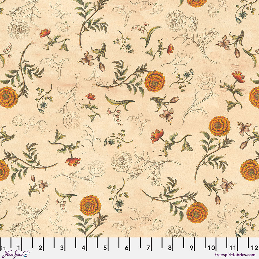 Eclectic Elements Palette Orange - Sketchbook PRE-ORDER SHIPS IN DECEMBER (Half Yard Cut) by Tim Holtz with Free Spirit Fabrics