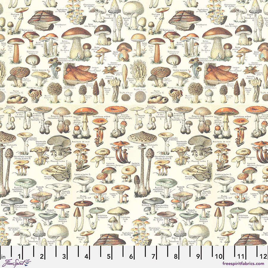 Eclectic Elements Palette Orange - Toadstools (Half Yard Cut) by Tim Holtz with Free Spirit Fabrics