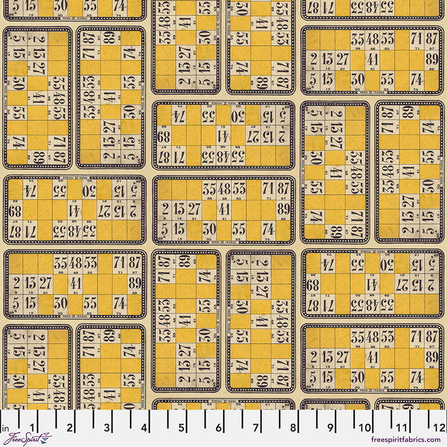 Eclectic Elements Palette Yellow - Numbers PREORDER SHIPS JANUARY 2025 (Half Yard Cut) by Tim Holtz with Free Spirit Fabrics