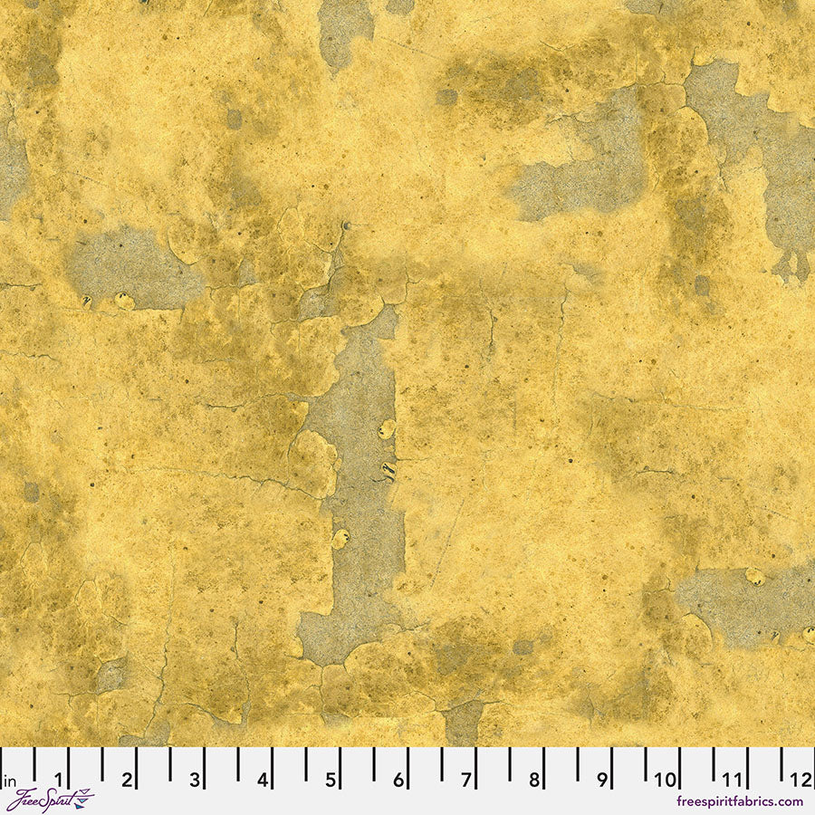 Eclectic Elements Palette Yellow - Vintage PREORDER SHIPS JANUARY 2025 (Half Yard Cut) by Tim Holtz with Free Spirit Fabrics