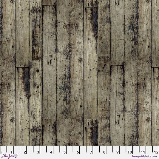 Eclectic Elements Palette Neutral - Wood  (Half Yard Cut) by Tim Holtz with Free Spirit Fabrics