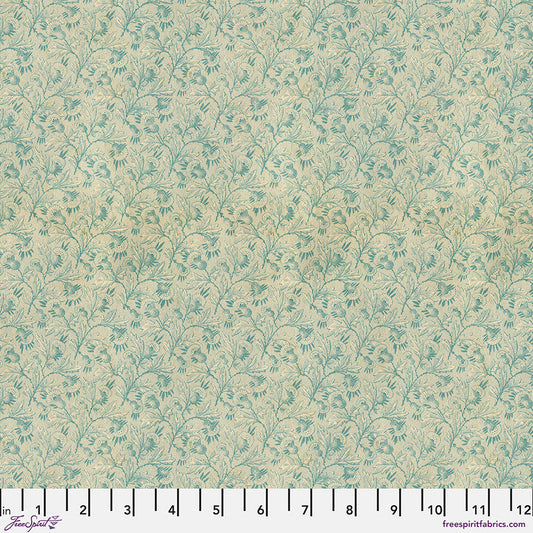 Eclectic Elements Palette Teal - Tiny Print (Half Yard Cut) - by Tim Holtz with FreeSpirit Fabrics