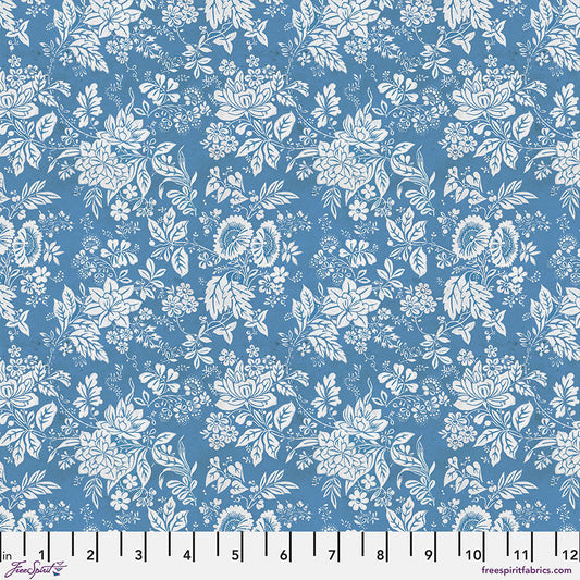 Eclectic Elements Palette Blue - Tapestry (Half Yard Cut) - by Tim Holtz with FreeSpirit Fabrics